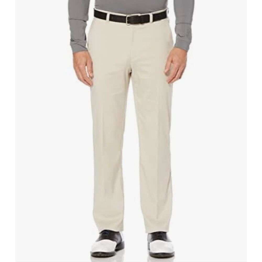 PGA Tour Flat Front Active Golf Pant Silver Lining 34x30